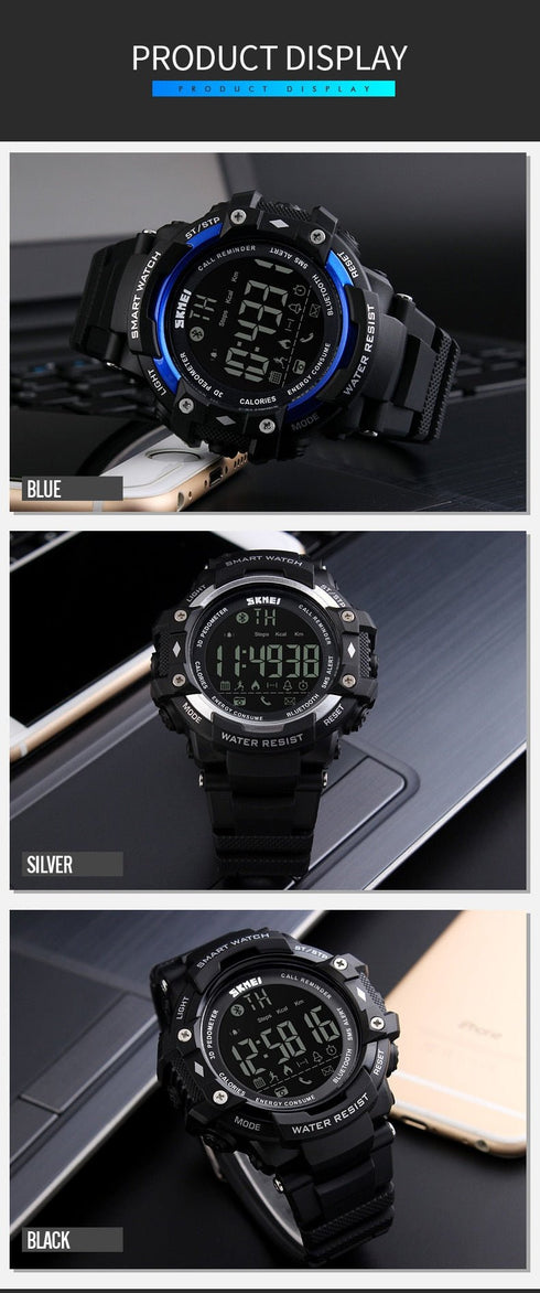 SKMEI 1226 Waterproof  Alarm Bluetooth Sports Watch